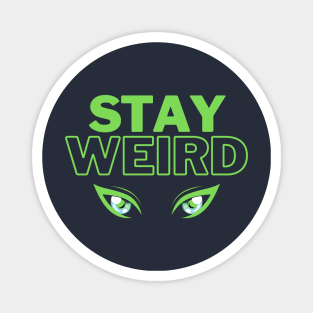 stay weird green lime Magnet